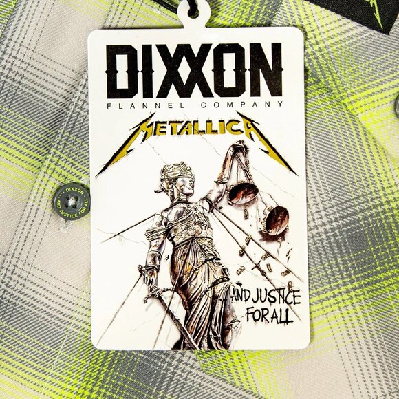 DIXXON Flannel x METALLICA..AND JUSTICE FOR ALL Collab Flannel Shirt - Men's L - Picture 3 of 13
